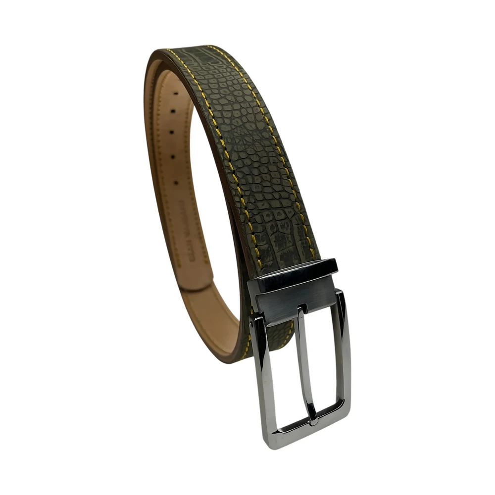 Variani Belt #VAR001, olive full-grain leather belt