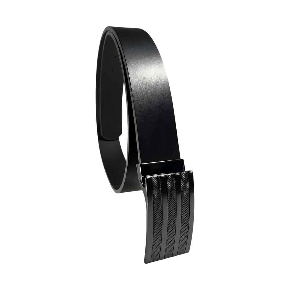 Variani Belt #VAR012, black full-grain leather belt