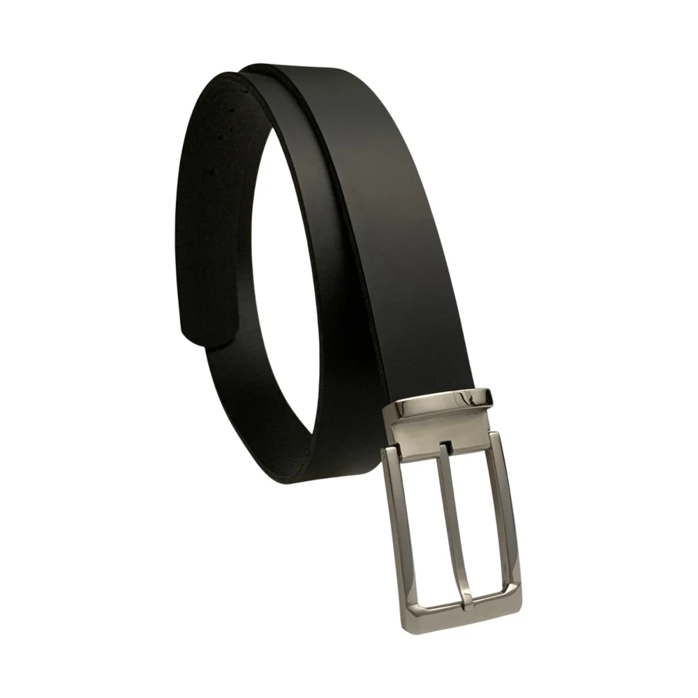 Variani Belt #VAR017, black full-grain leather belt