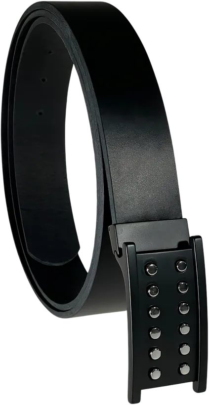 Variani #VAR015 black full-grain leather belt, Pickup Buckle
